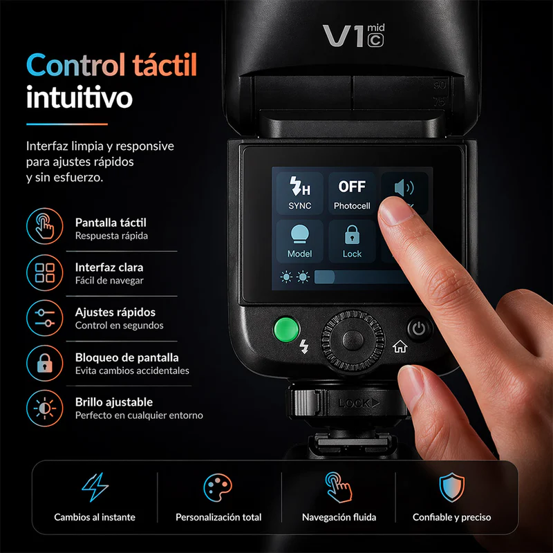 Flash Godox V1mid C TTL para Canon