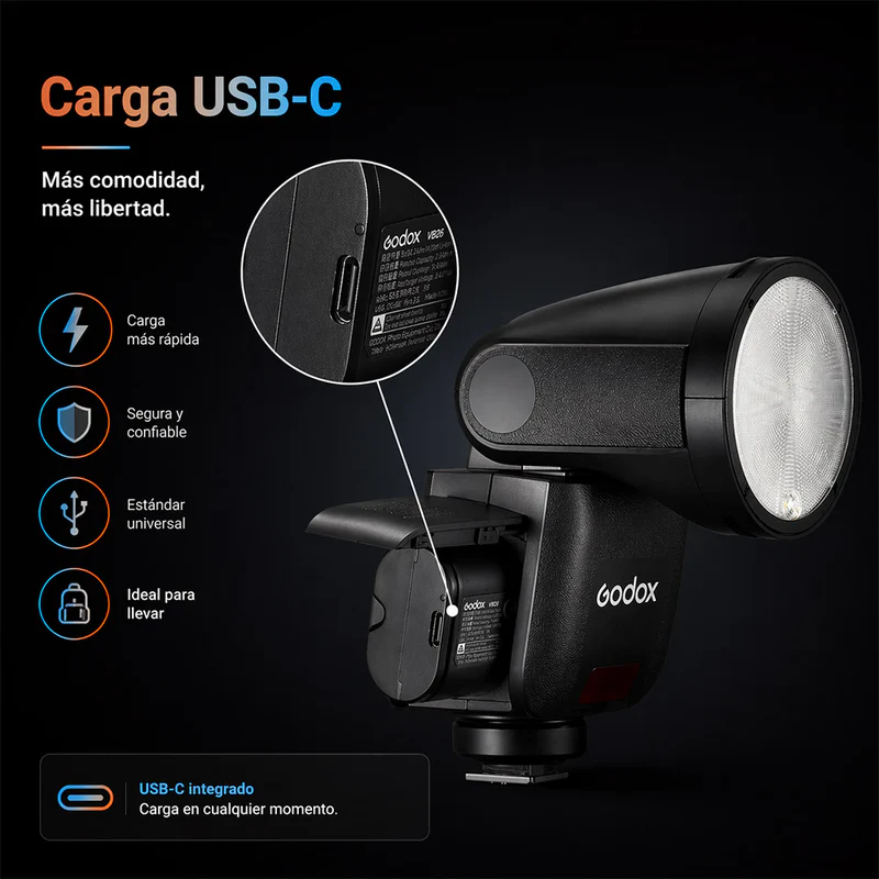 Flash Godox V1mid C TTL para Canon