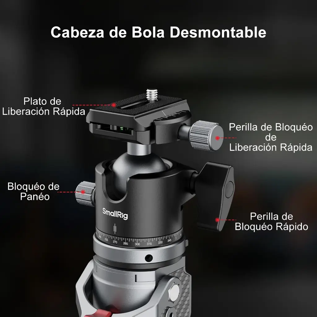 Monopié de Fibra de Carbón SmallRig 5564 c/Cabeza de Bola 