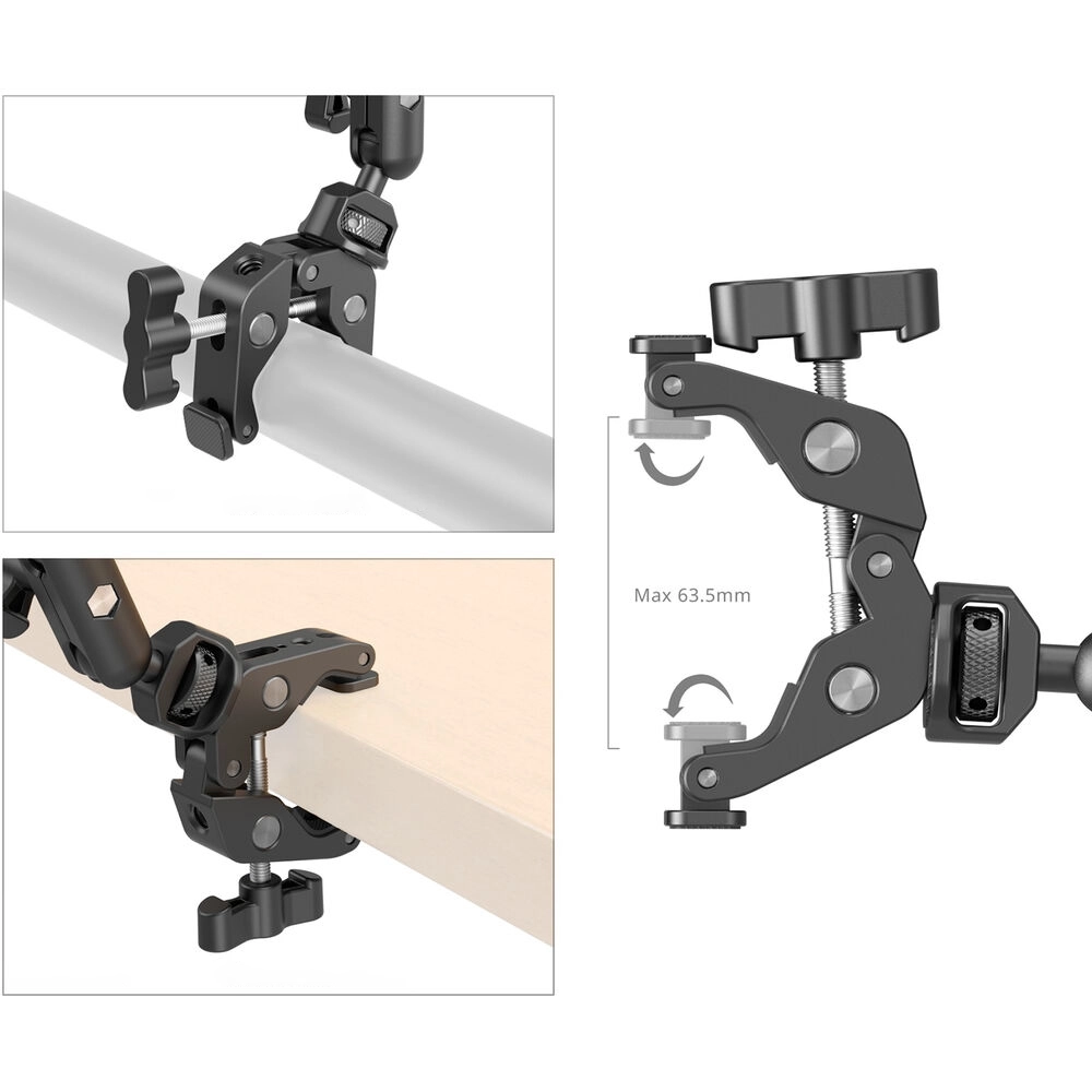 Brazo Mágico de Escritorio SmallRig 4766 con Pinza Tipo Cangrejo para Cámara/SmartPhone