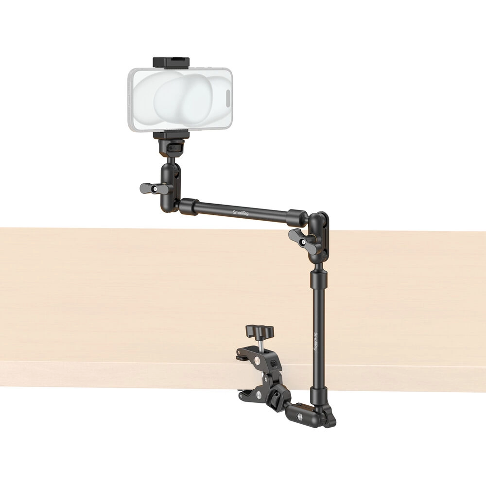 Brazo Mágico de Escritorio SmallRig 4766 con Pinza Tipo Cangrejo para Cámara/SmartPhone