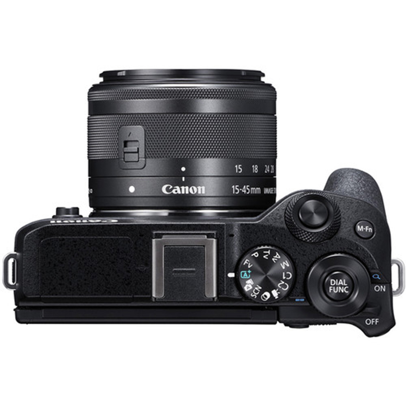 Cámara Canon EOS M6 Mark II c/EF-M 15-45mm IS STM+Visor electrónico EVF-DC2
