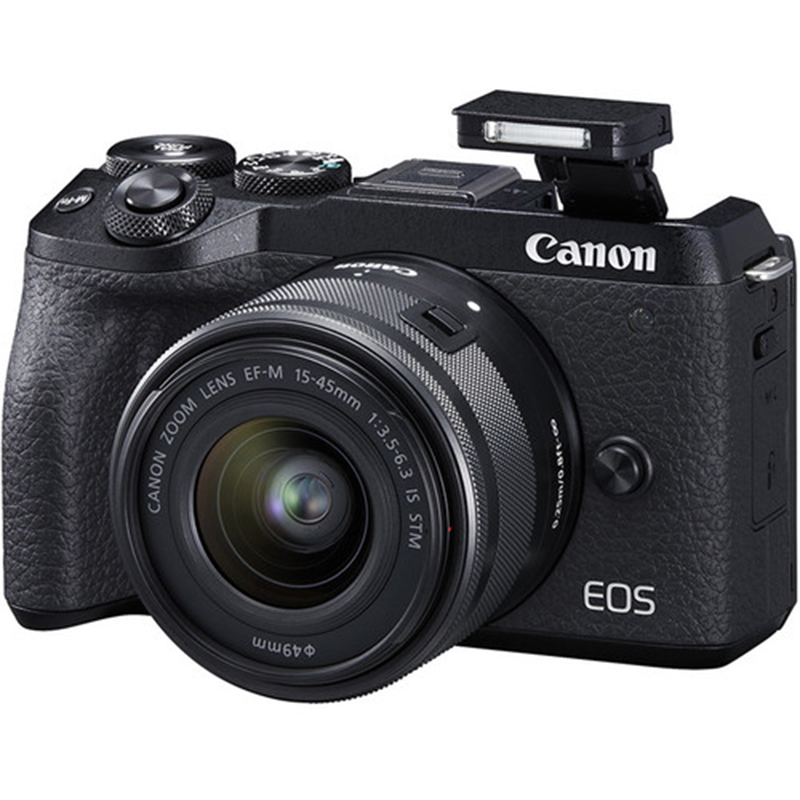 Cámara Canon EOS M6 Mark II c/EF-M 15-45mm IS STM+Visor electrónico EVF-DC2