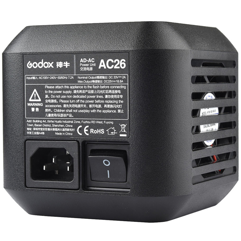 Adaptador de Corriente Godox AC26 para AD600 Pro