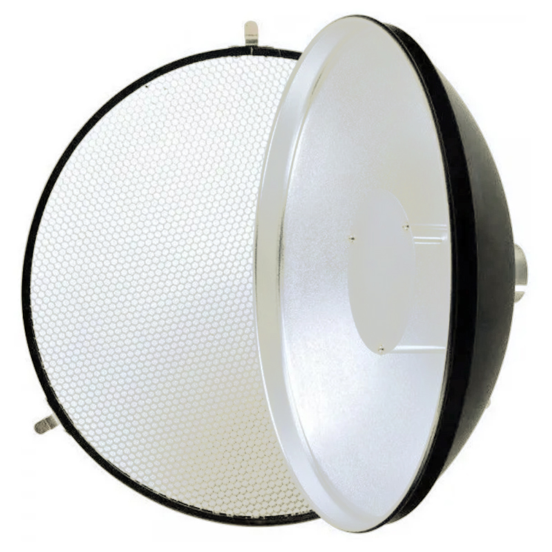 Reflector Godox Beauty Dish Blanco 55cm. con Grid BDR-WC01 (Bowens)