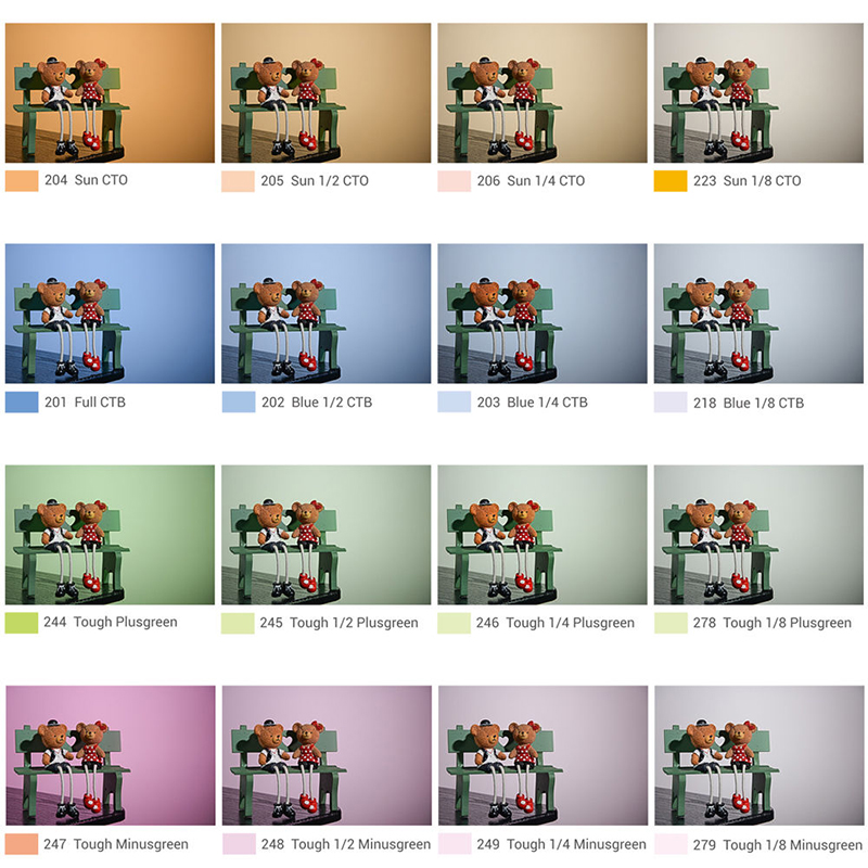 Juego de 30 Filtros de Corrección de Color V-11T