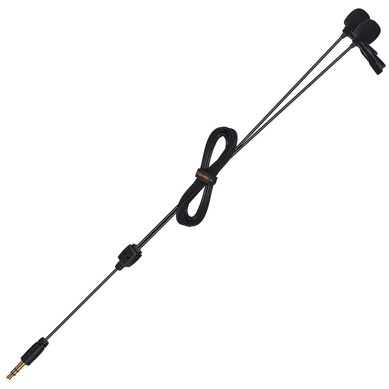 Micrófono Lavalier Dual Comica CVM-D02 3.5mm (cable 6mts.)
