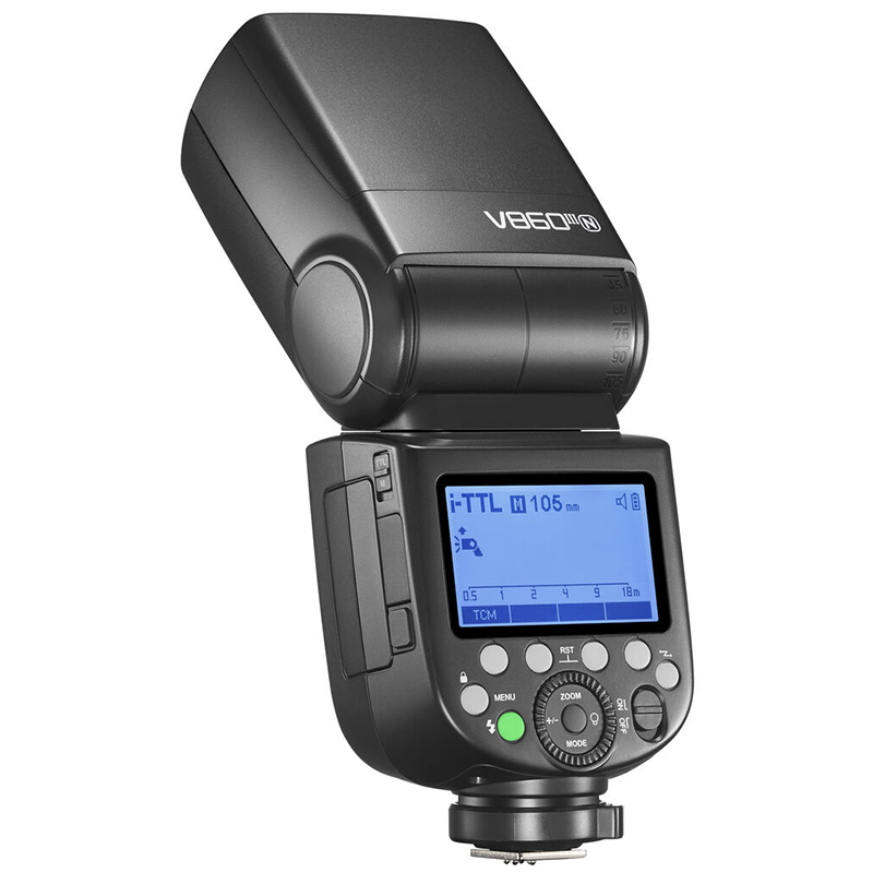 Flash Ving 860IIIN Godox para Nikon con Batería VB26 y Cargador