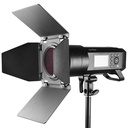 Aletas Godox con Grid y 4 Filtros de Color y 2 Arillos Porta Flitros para Witstro AD400Pro BD-08