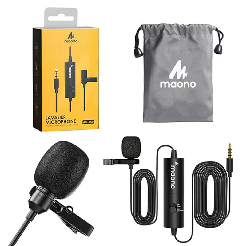 Micrófono Lavalier Alámbrico de Solapa Maono AU-100