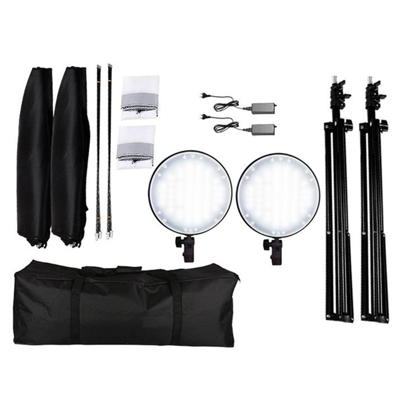 Kit de 2 Lámparas 128 Led Vanta FX-YPD6 con Compartimiento para 2 Baterías Tipo NP-F550/F750/F950