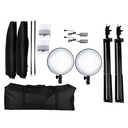 Kit de 2 Lámparas 128 Led Vanta FX-YPD6 con Compartimiento para 2 Baterías Tipo NP-F550/F750/F950