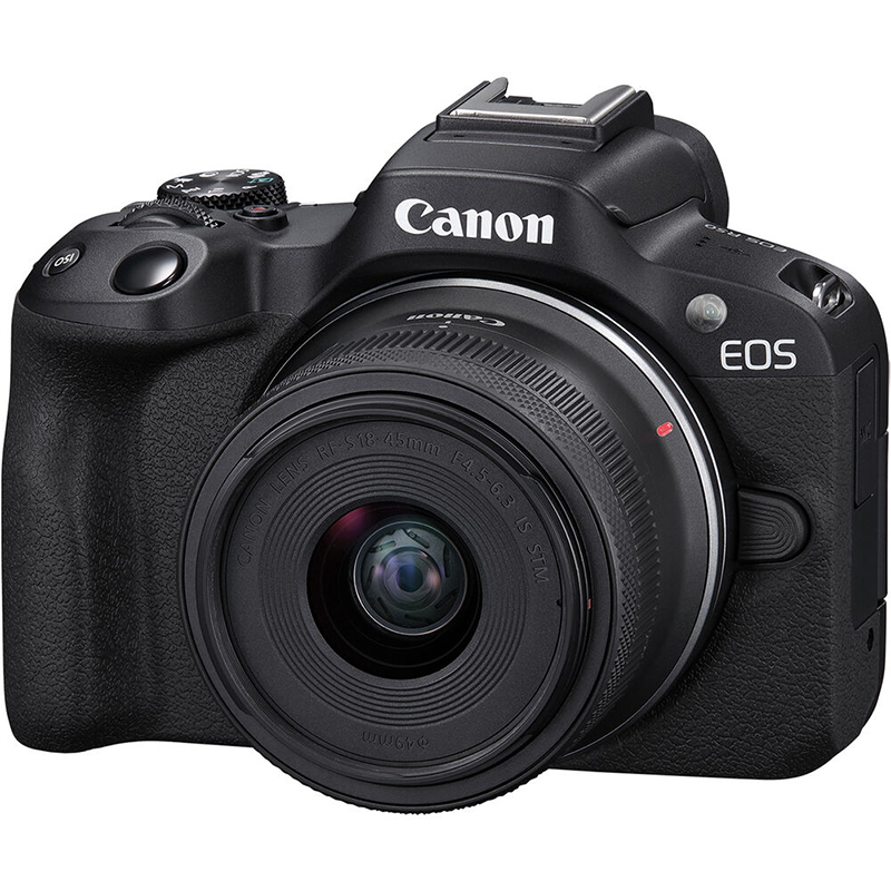 Cámara Canon EOS R50 c/RF-s 18-45mm f/4.5-6.3 IS STM + RF-s 55-210mm f/5-7.1 IS STM