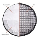 Caja Suavizadora Parabólica Godox 70cm. Armado Rápido (Bowens) QRP70G con Grid