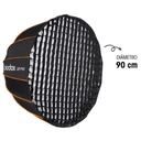 Caja Suavizadora Parabólica Godox 90cm. Armado Rápido (Bowens) QRP90G con Grid