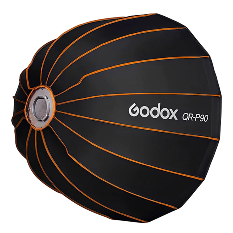 Caja Suavizadora Parabólica Godox 90cm. Armado Rápido (Bowens) QRP90G con Grid