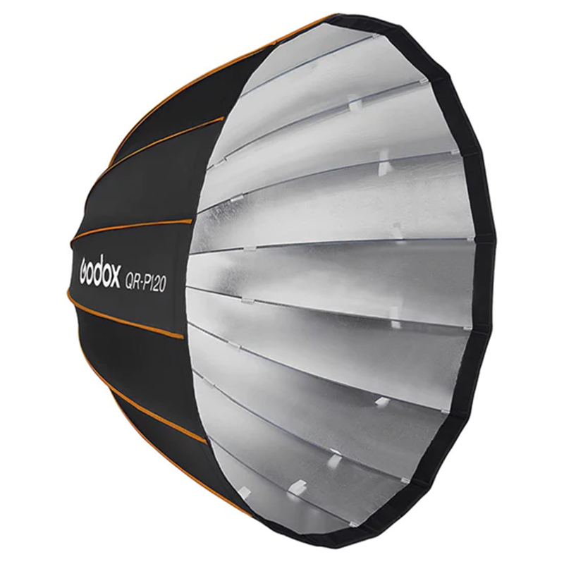 Caja Suavizadora Parabólica Godox 120cm. Armado Rápido (Bowens) QRP120G con Grid