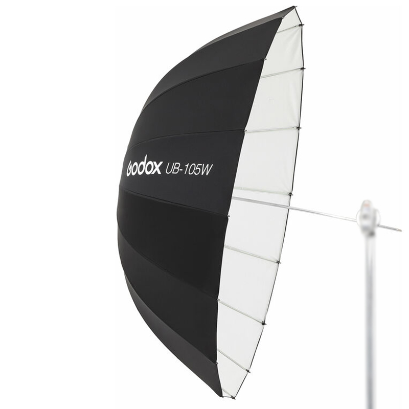 Sombrilla Parabólica Blanca/Negra Godox 105 cm. UB105W