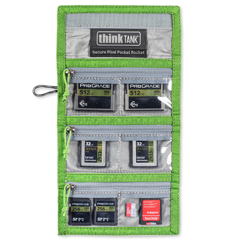 Cartera para 6 Memorias CF o XQD o 12 SD Think Tank Secure Pixel Pocket Rocket  TT232