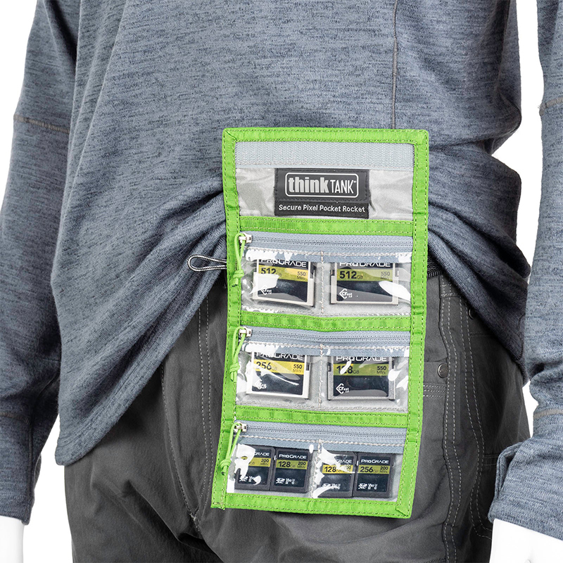 Cartera para 6 Memorias CF o XQD o 12 SD Think Tank Secure Pixel Pocket Rocket  TT232
