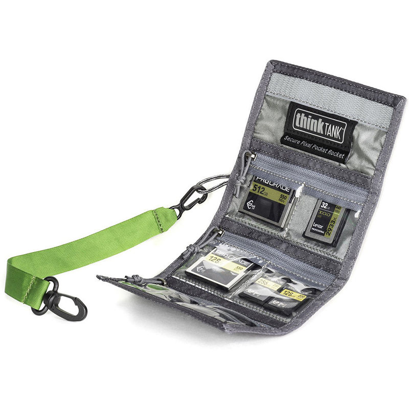 Cartera para 6 Memorias CF o XQD o 12 SD Think Tank Secure Pixel Pocket Rocket (Negra) TT233