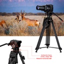 Tripié Geekoto DV-02 para Video con Cabeza Fluída