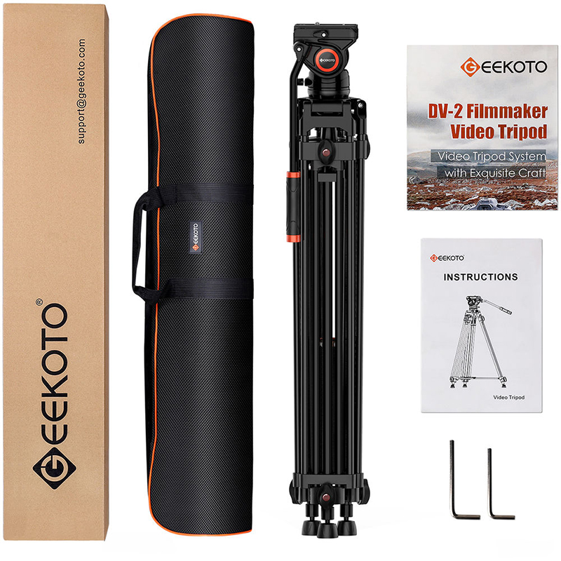 Tripié Geekoto DV-02 para Video con Cabeza Fluída