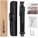 Tripié Geekoto DV-02 para Video con Cabeza Fluída