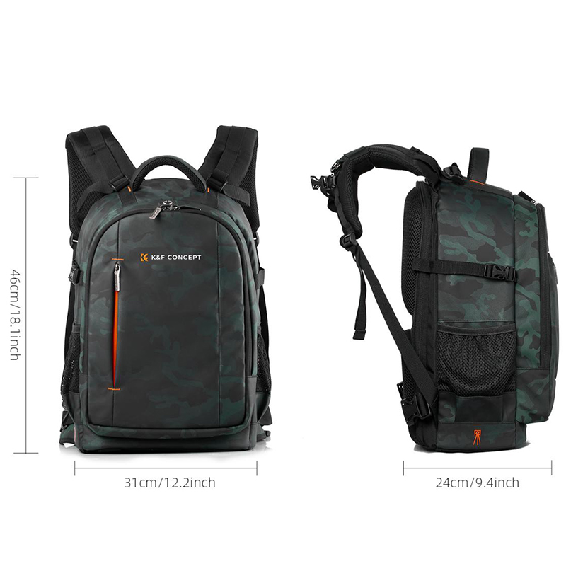 BackPack K&F Concept Travel 25L Verde/Negra (KF13.119)