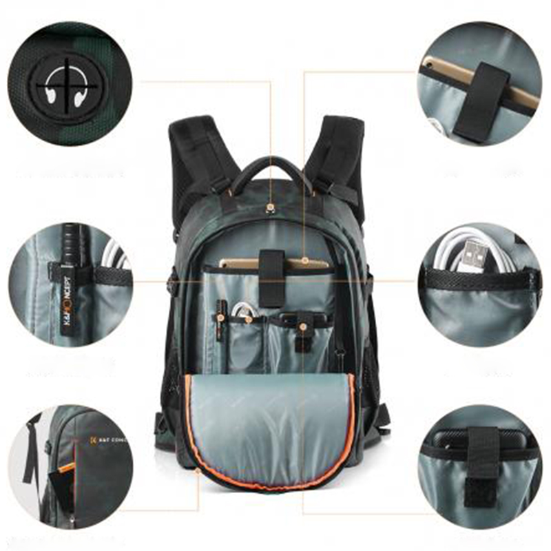 BackPack K&F Concept Travel 25L Verde/Negra (KF13.119)