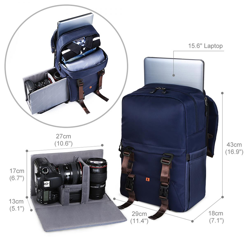 BackPack K&F Concept Beta Zip 20L Azul Profundo (KF13.087)