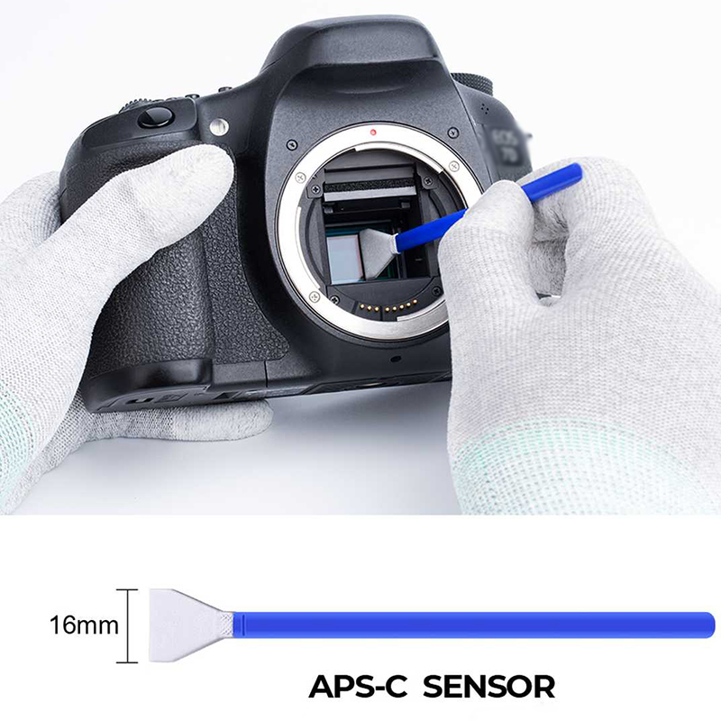Kit de Limpieza para Sensor APS-C c/10 Hisopos 16mm K&F Concept (1616)