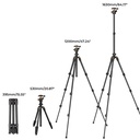 Tripié Compacto K&F Concept K234A0 + Cabeza de Bola KF-28 c/Soporte para Celular (KF09.101V1)