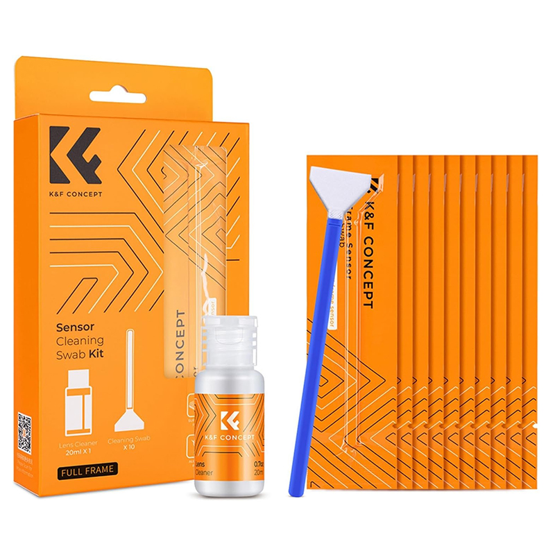 Kit de Limpieza para Sensor Full Frame c/10 Hisopos 24mm K&F Concept (1617)