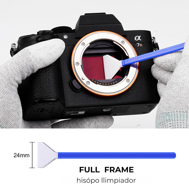 Kit de Limpieza para Sensor Full Frame c/10 Hisopos 24mm K&F Concept (1617)