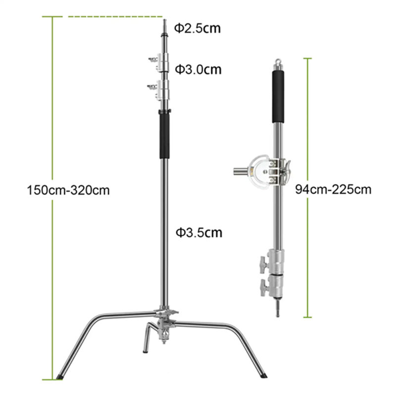 Kit GVM Tripié C-Stand con Brazo Boom C-360