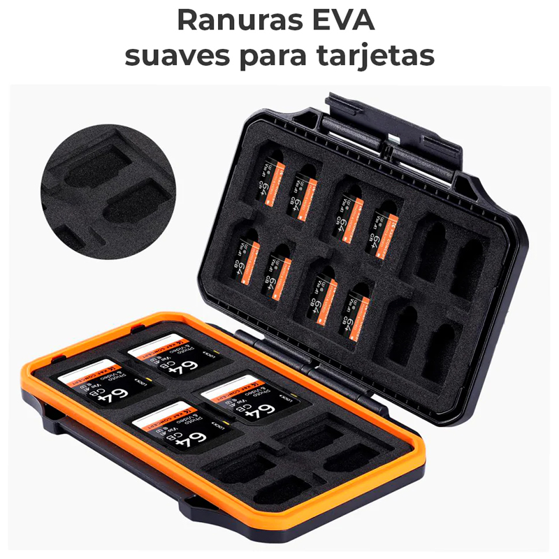Estuche Anti-Shock para Memorias SD/Micro SD K&F Concept (KF31.106)