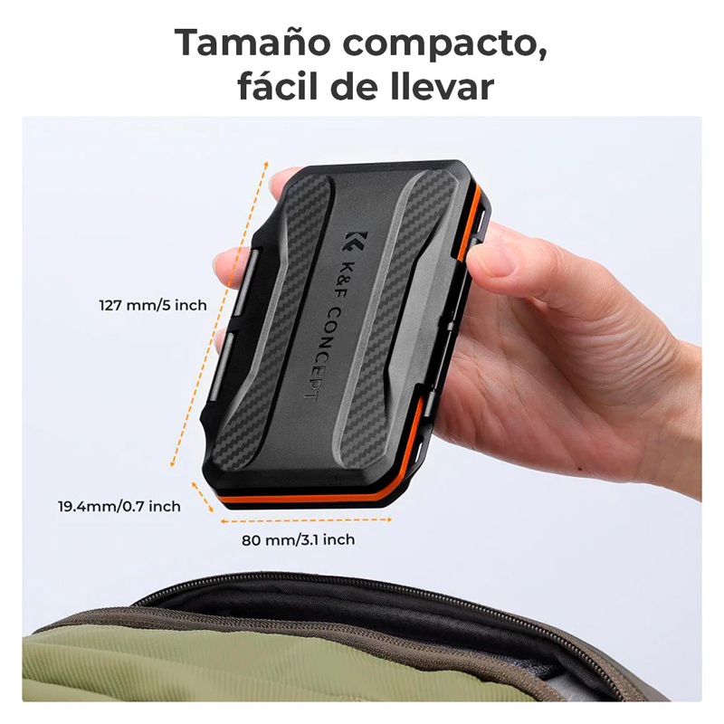 Estuche Anti-Shock para Memorias SD/Micro SD K&F Concept (KF31.106)
