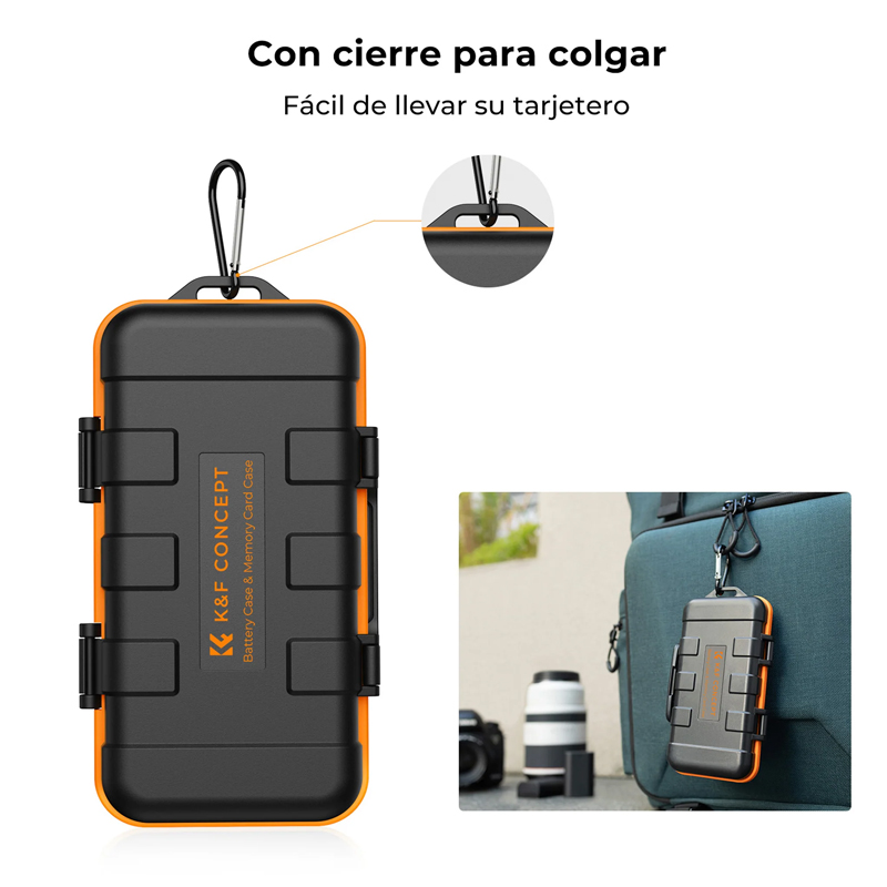 Estuche Anti-Shock para Baterías y Memorias SD/CF/XQD/SIM K&F Concept (KF31.079)