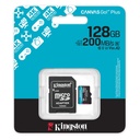 Memoria Kingston Canvas Go! Plus Micro SDXC 128GB UHS-I U3 Clase 10 V30 A2