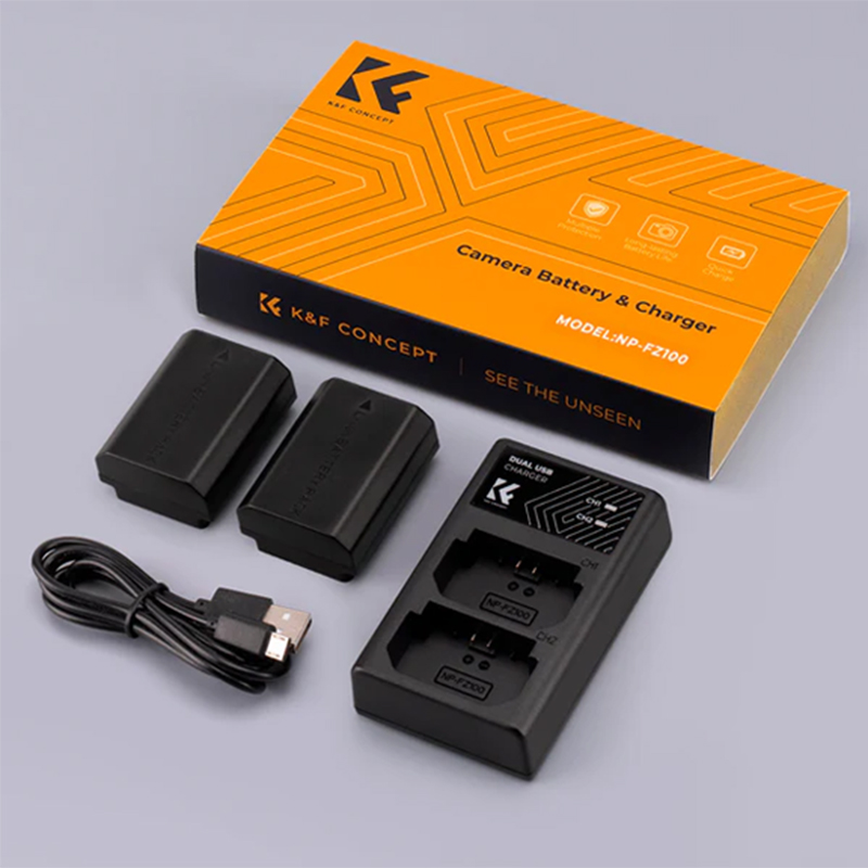 Kit de Cargador Dual y 2 Baterias Tipo NP-FZ100 K&F Concept (KF28.0016)