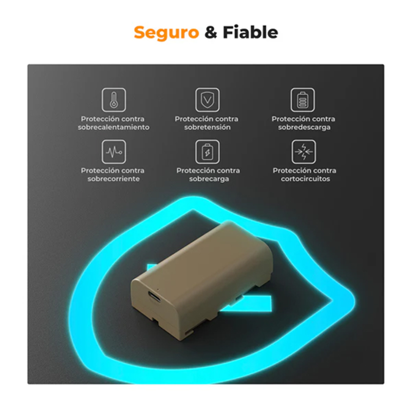 Batería de Litio K&F Concept Tipo NP-F550 Carga Directa USB-C (KF28.0035)