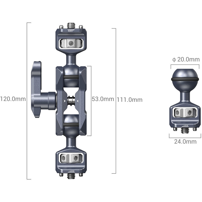 Brazo Mágico Ajustable para Monitor con Doble Cabezal SmallRig 3873