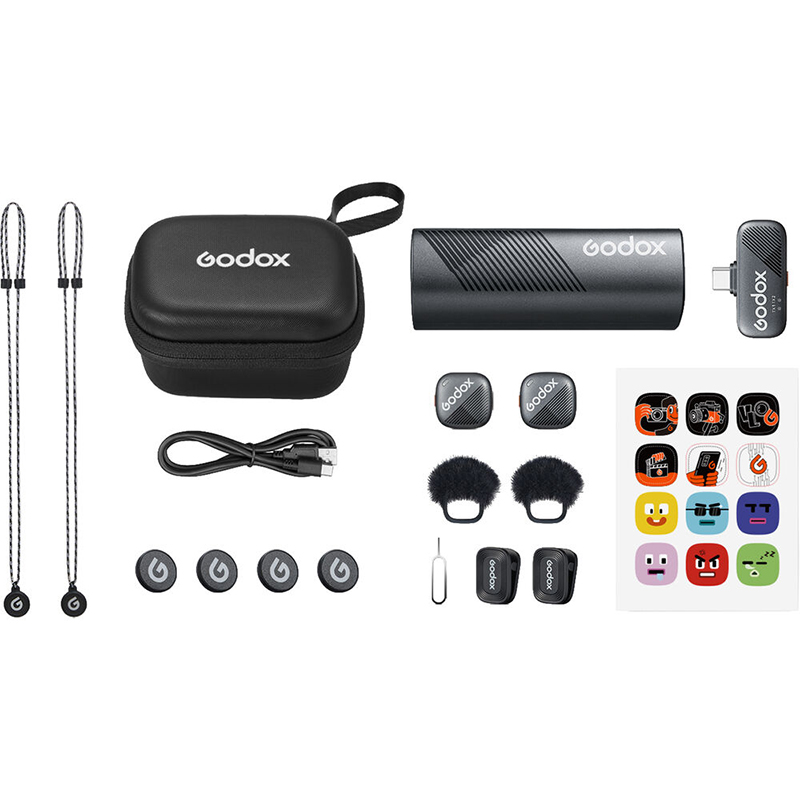 Micrófono Lavalier Inalámbrico Dual Godox Cube-SC KIT2