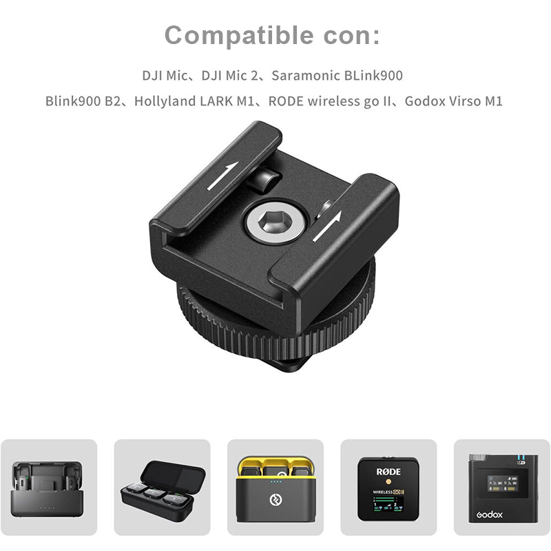 Soporte para Micrófono Inalámbrico SmallRig con Zapata Fría 4822