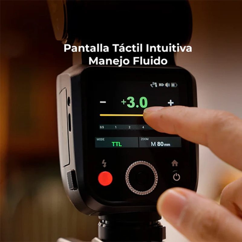 Flash Godox V100N TTL con Pantalla Táctil para Nikon con Batería Recargable