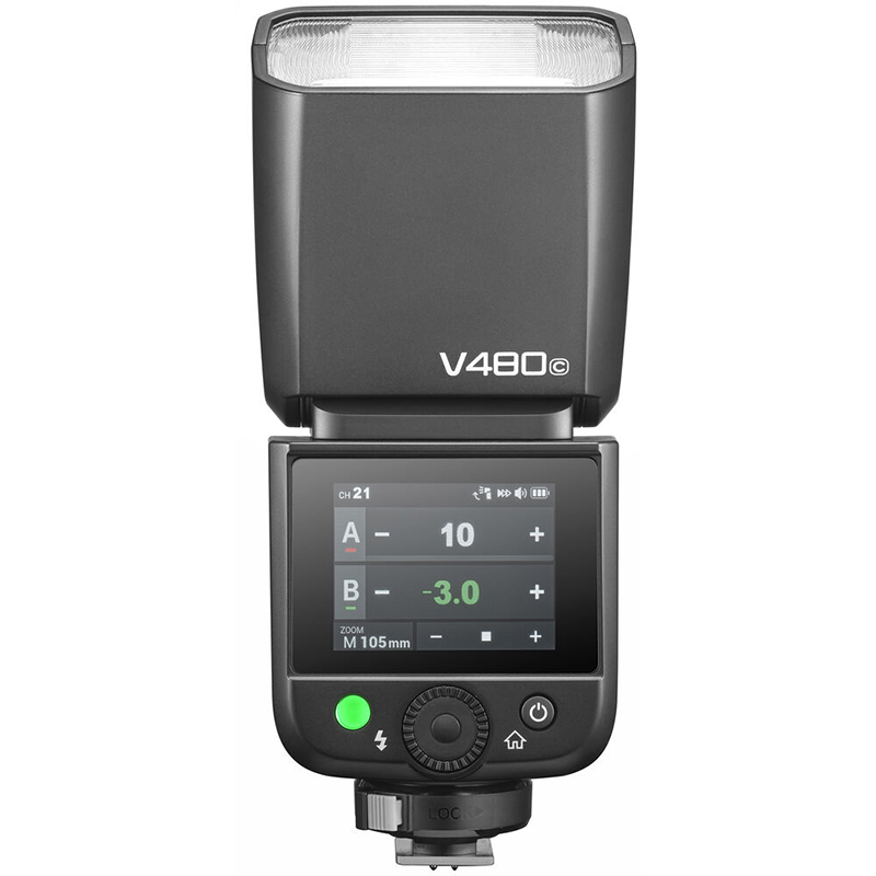 Flash Godox V480C TTL con Pantalla Táctil para Canon con Batería Recargable