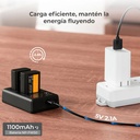 Kit de Cargador Dual y 2 Baterias Tipo NP-FW50 K&F Concept (KF28.0015)