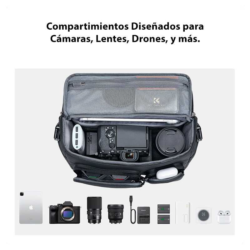 Maleta de Hombro K&F Concept Urban Wonder 13 10L Negro (KF13.142)