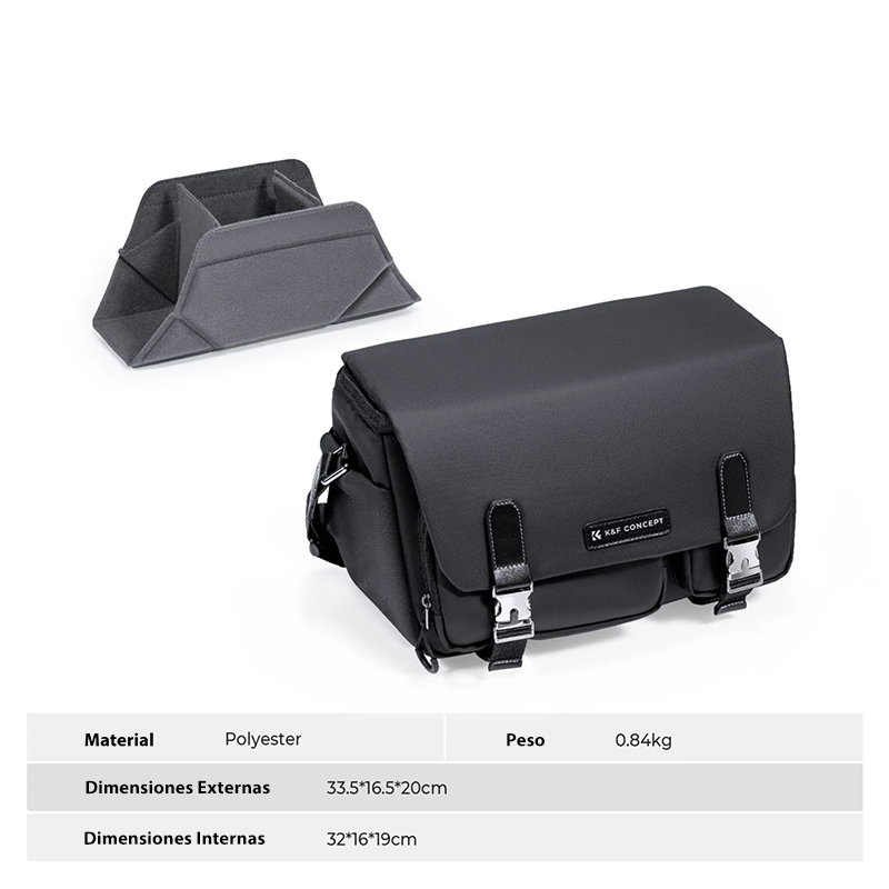 Maleta de Hombro K&F Concept Urban Wonder 13 10L Negro (KF13.142)